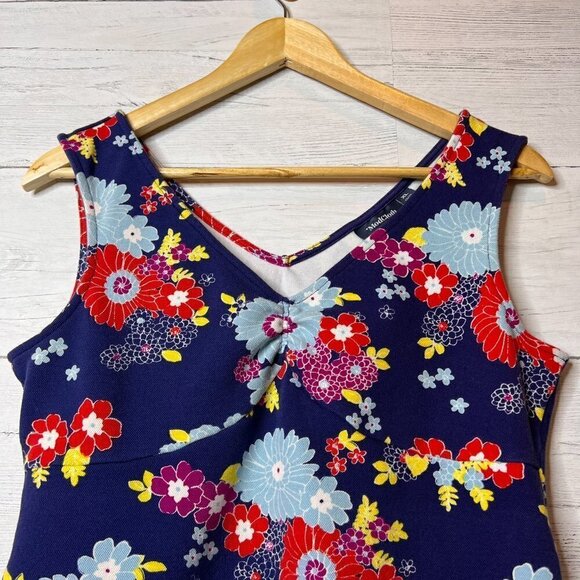 ModCloth Tank Top Womens Size XL Summer Found Stretch Floral Preppy Cotton Blend - Picture 6 of 15